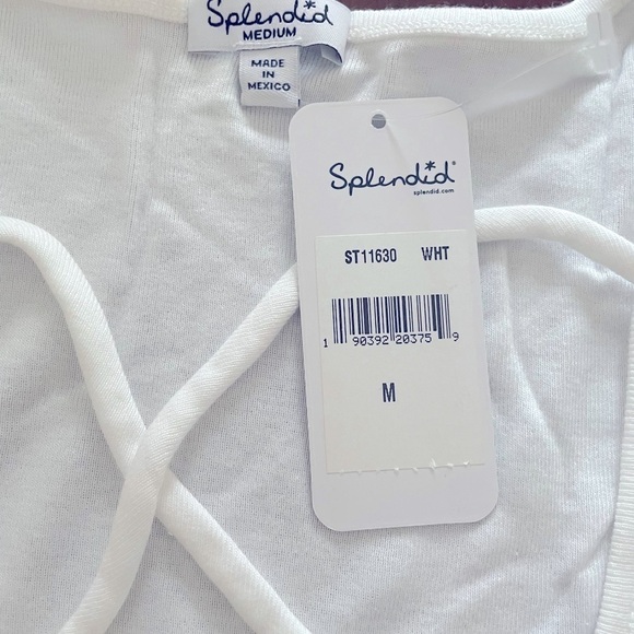 SPLENDID X 1 Cross Front Tee in WHITE - Picture 5 of 9